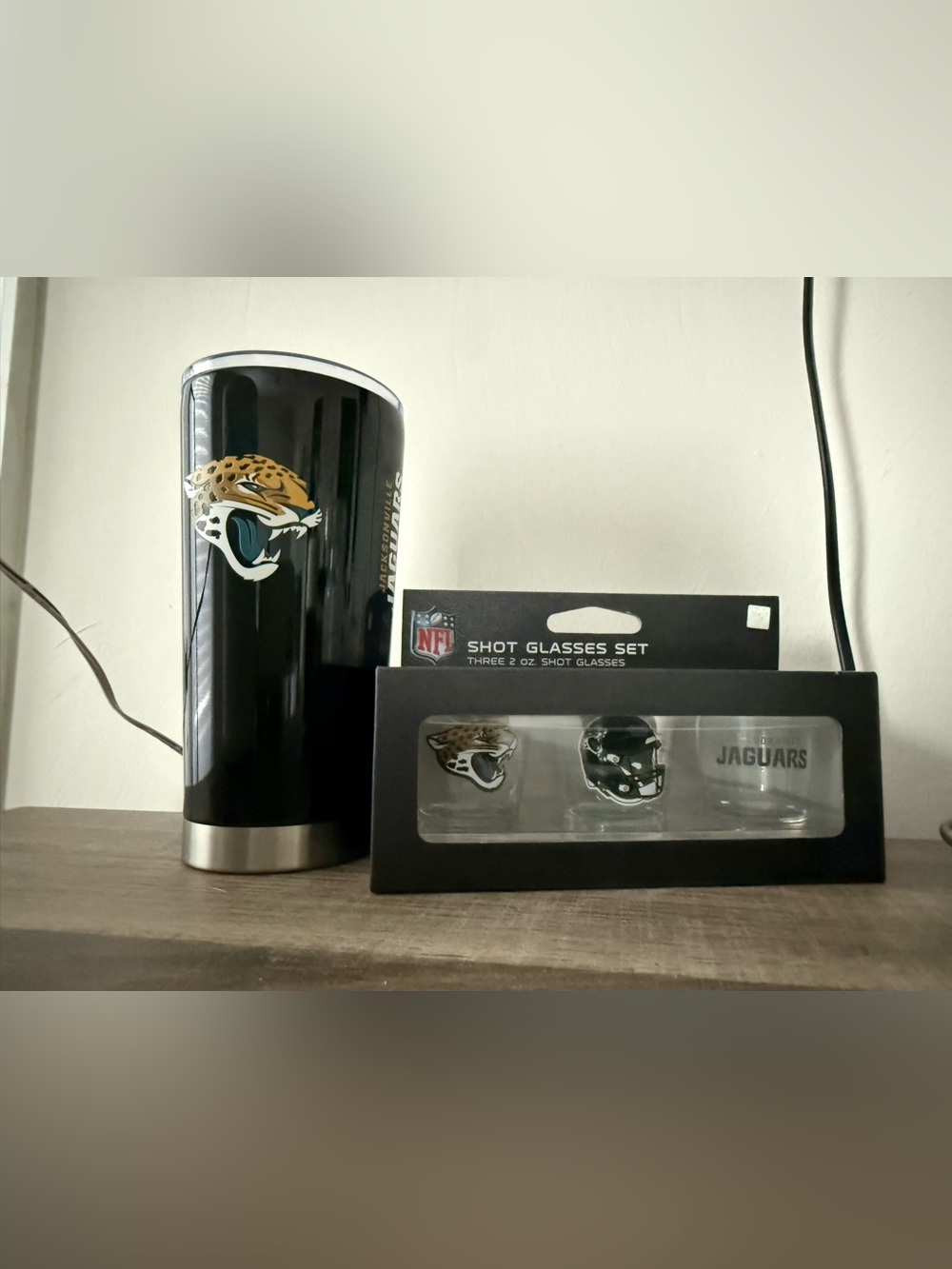 Jacksonville Jaguars Black Stainless Steel 20oz Tumbler